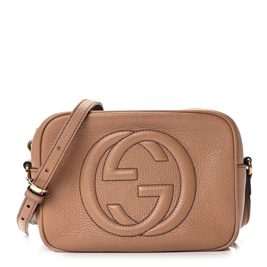 Gucci Pebbled Calfskin Small Soho Disco Bag Camelia Image 1