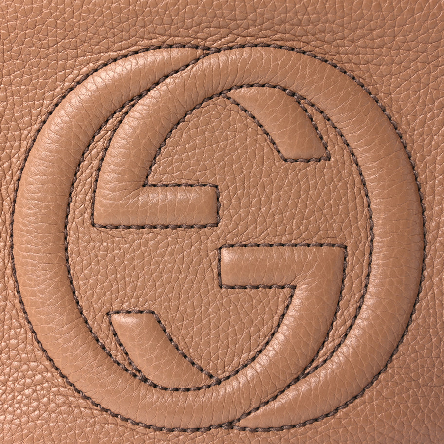 Gucci Pebbled Calfskin Small Soho Disco Bag Camelia Image 6