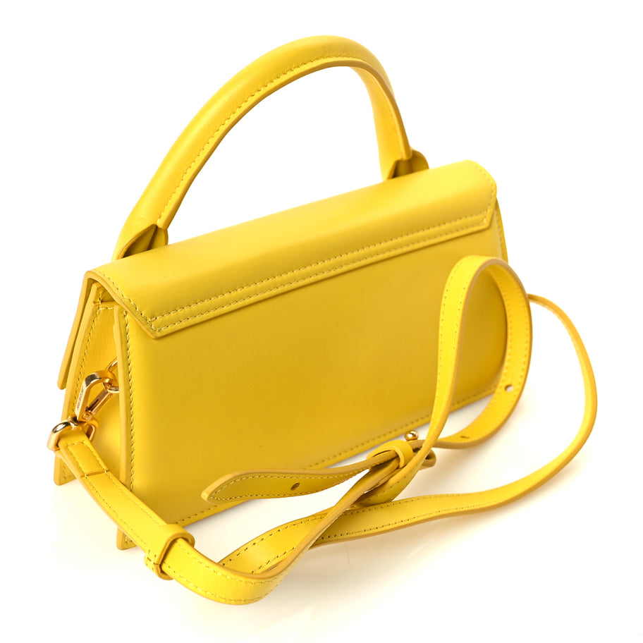 Jacquemus Smooth Calfskin Le Chiquito Long Yellow Image 2