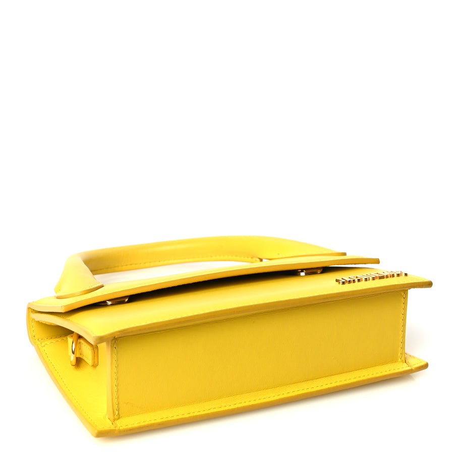 Jacquemus Smooth Calfskin Le Chiquito Long Yellow Image 3