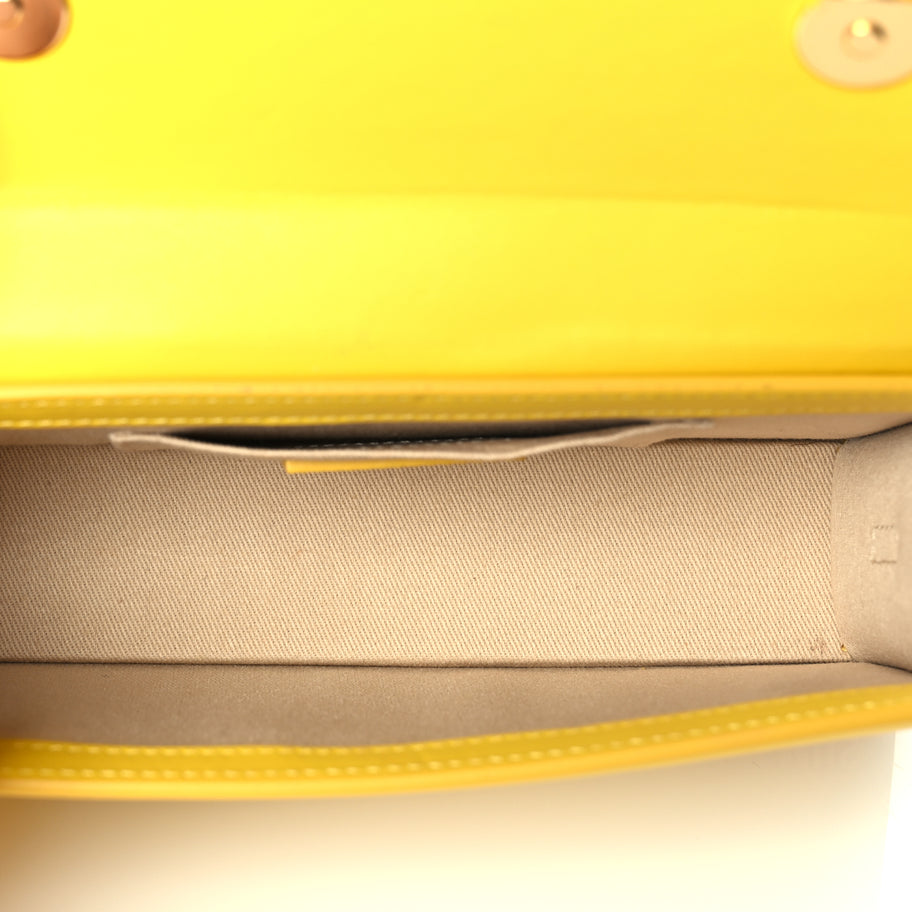 Jacquemus Smooth Calfskin Le Chiquito Long Yellow Image 4