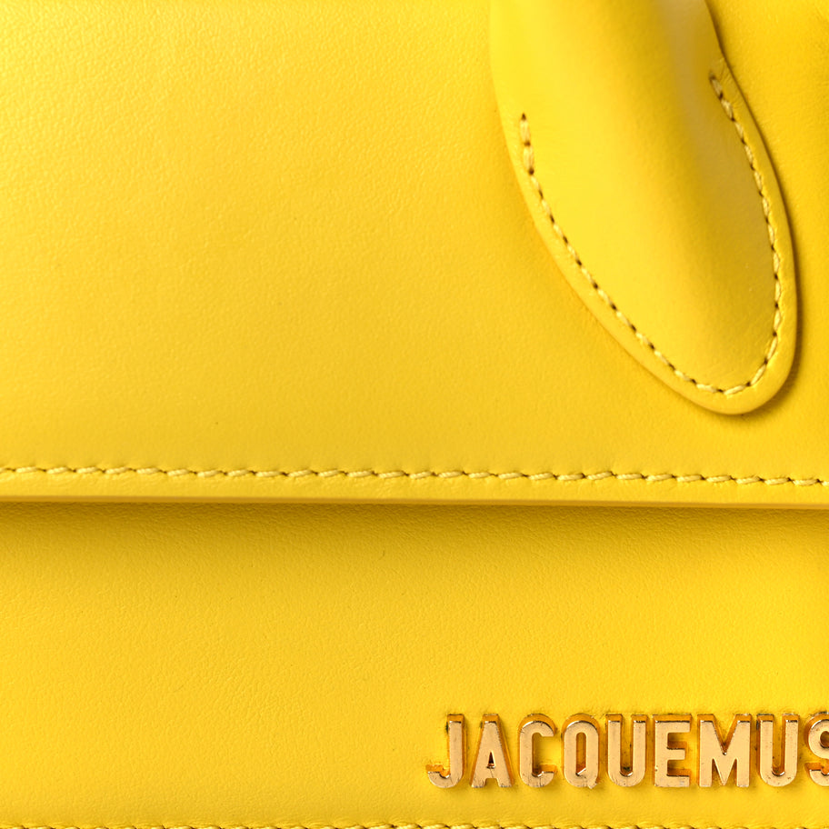 Jacquemus Smooth Calfskin Le Chiquito Long Yellow Image 6