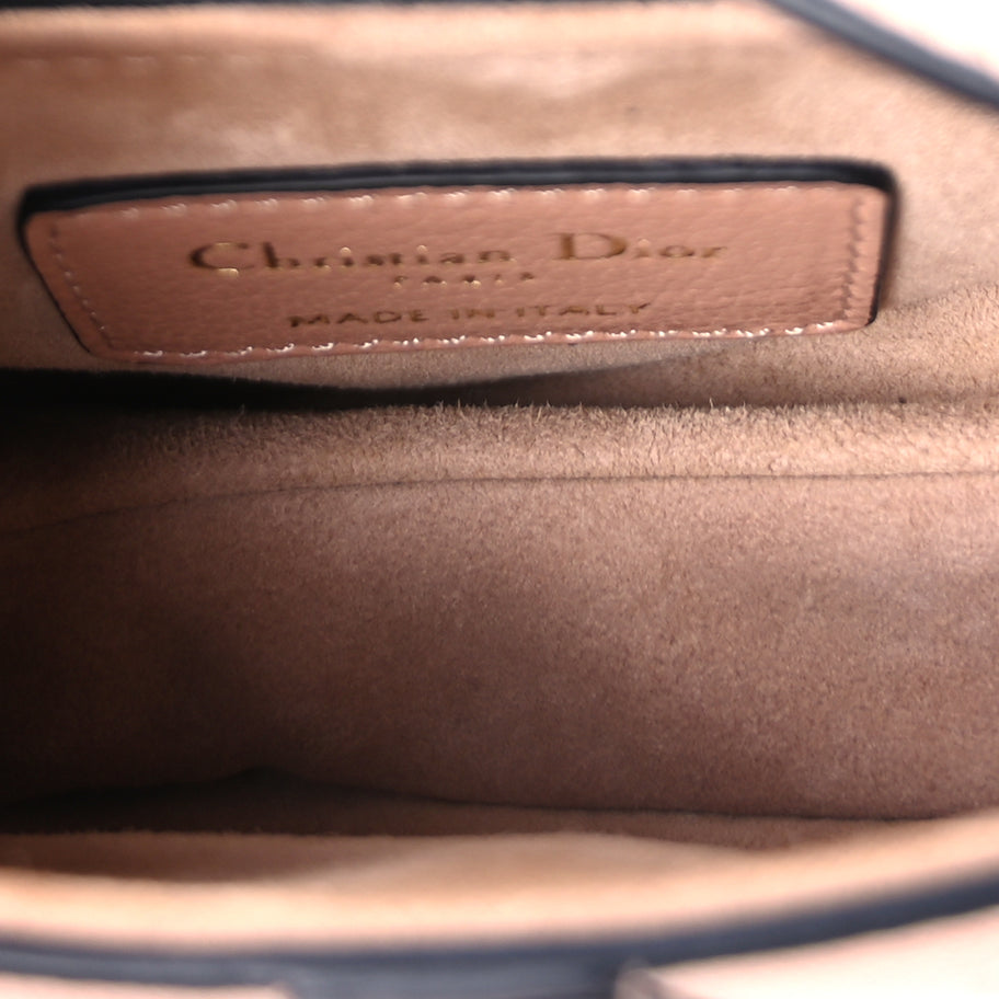 Christian Dior Goatskin Micro Saddle Bag Rose Des Vents Image 4