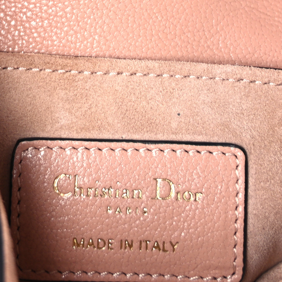 Christian Dior Goatskin Micro Saddle Bag Rose Des Vents Image 5