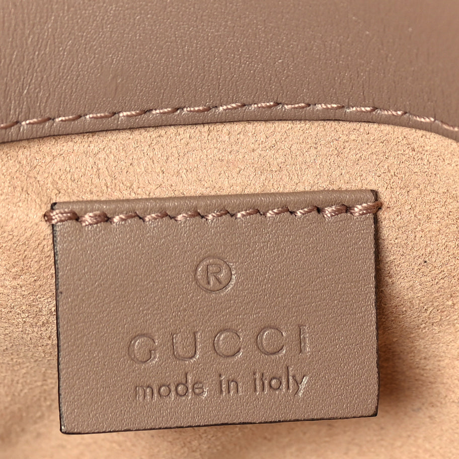 Gucci Calfskin Matelasse Super Mini GG Marmont Shoulder Bag  Porcelain Rose Image 5