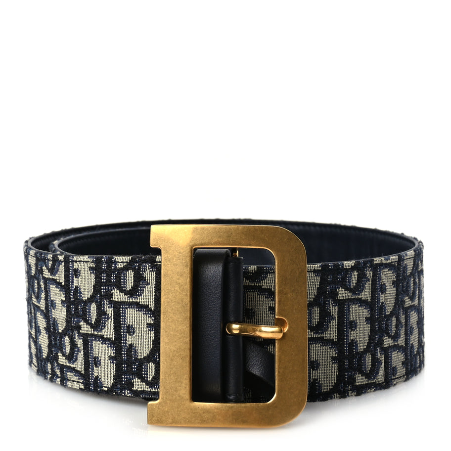 Christian Dior Oblique Diorquake Belt 75 Blue Multi Image 1