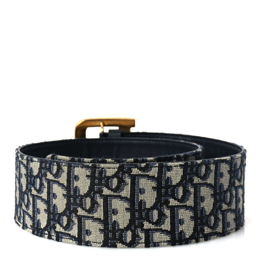 Christian Dior Oblique Diorquake Belt 75 Blue Multi Image 2