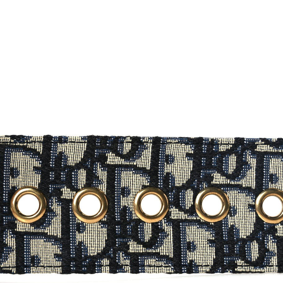 Christian Dior Oblique Diorquake Belt 75 Blue Multi Image 6