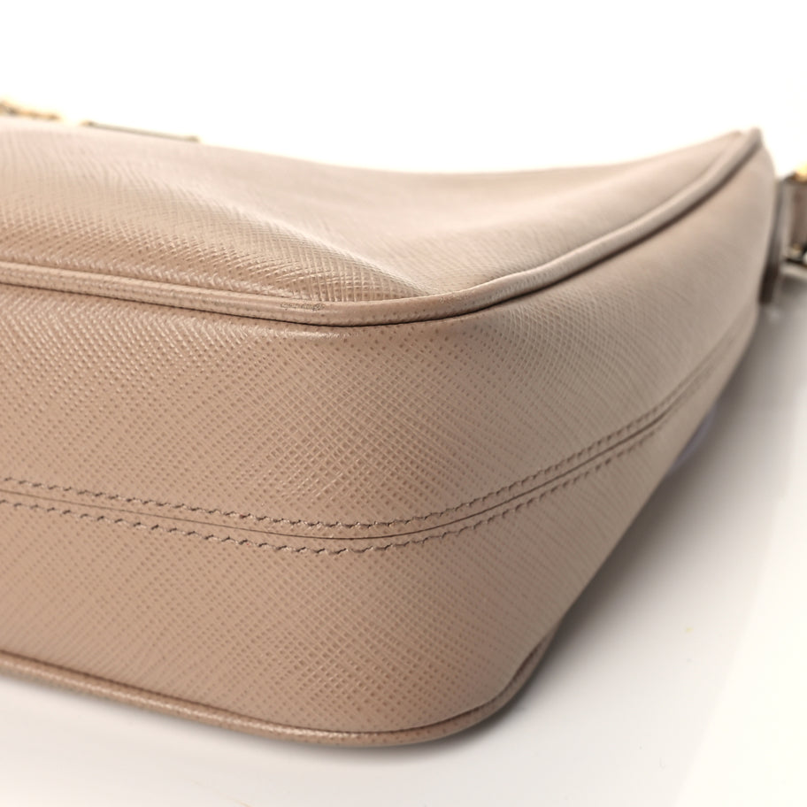 Prada Saffiano Re-Edition 2005 Shoulder Bag Cammeo Beige Image 9