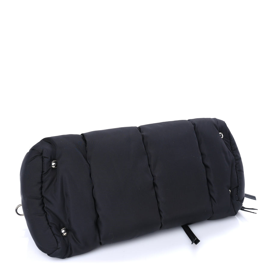 Prada Tessuto Nylon Bomber Dome Satchel  Black Image 3