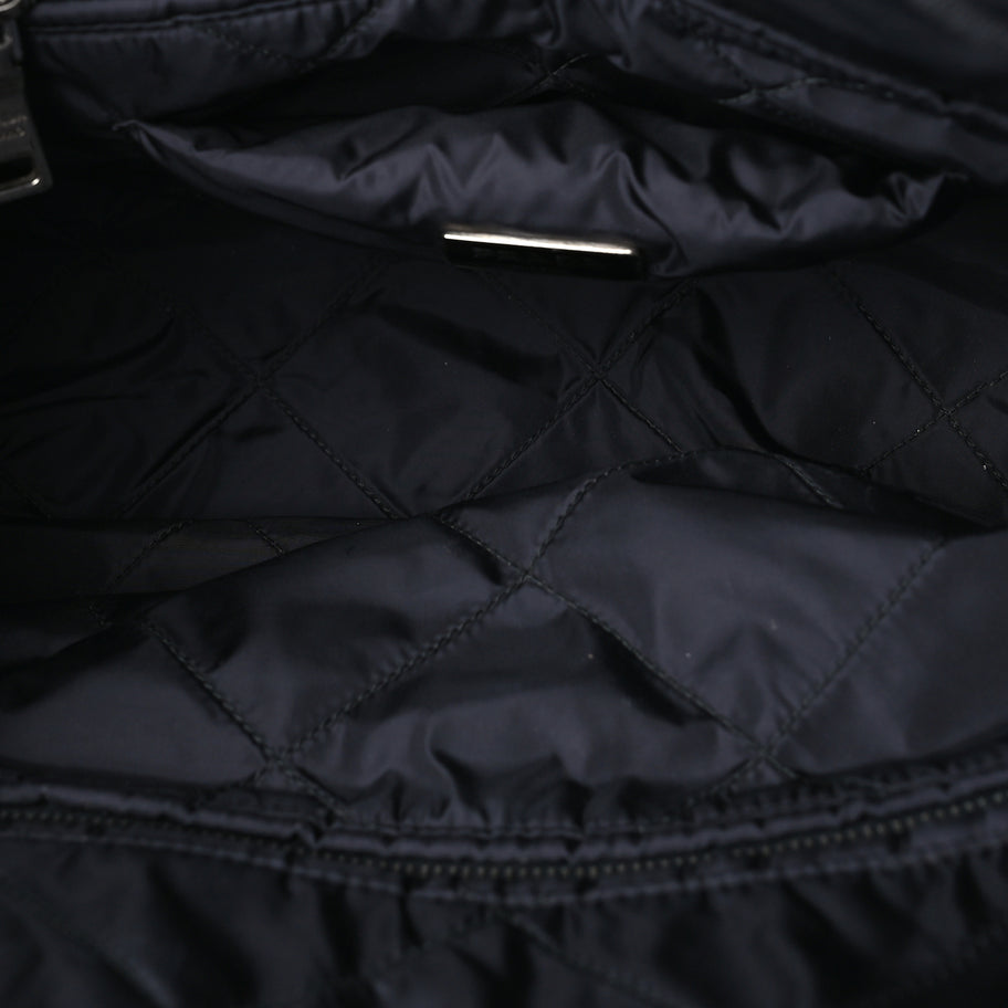 Prada Tessuto Nylon Bomber Dome Satchel  Black Image 4