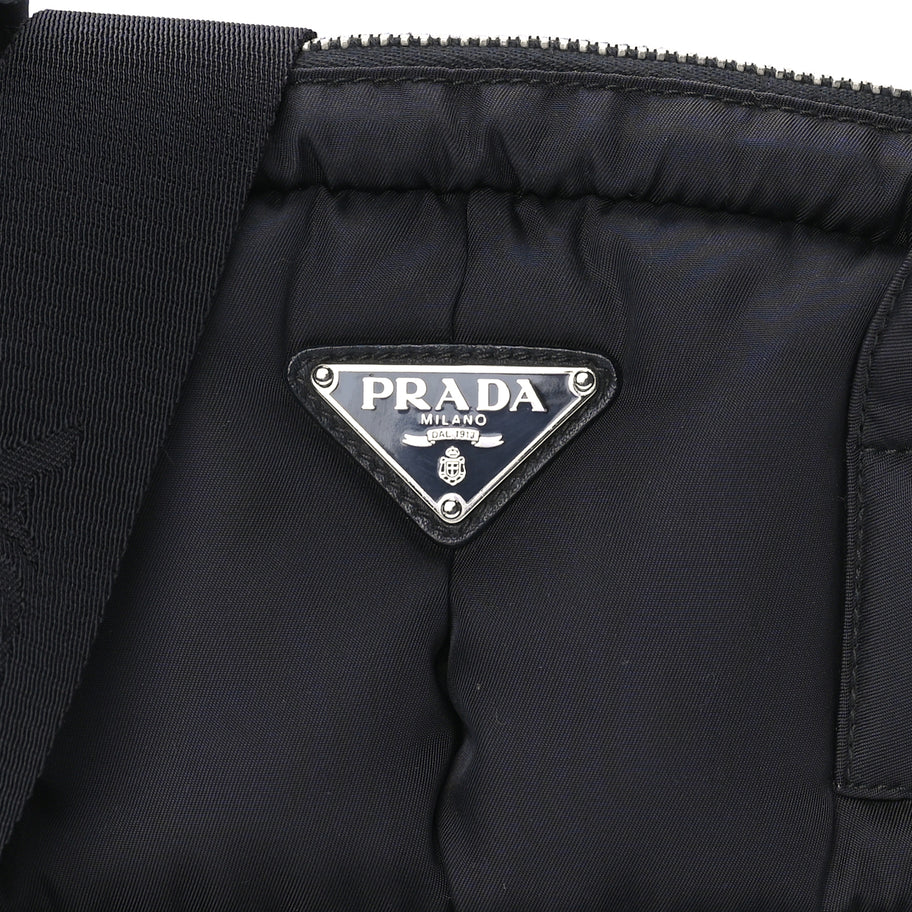 Prada Tessuto Nylon Bomber Dome Satchel  Black Image 6