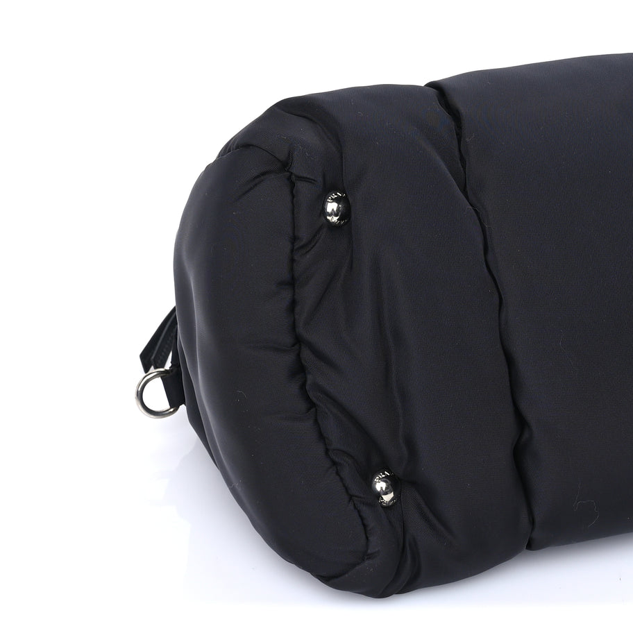 Prada Tessuto Nylon Bomber Dome Satchel  Black Image 7