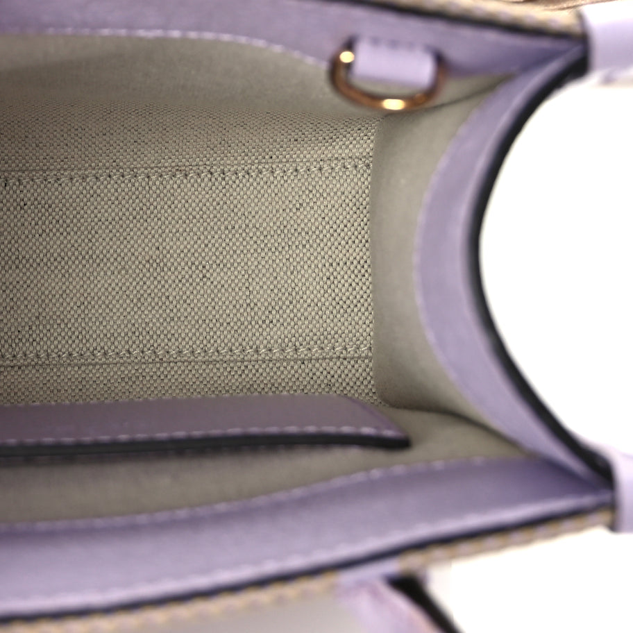 Gucci Monogram Jumbo GG Textured Dollar Calfskin Mini Tote Bag  Beige Lapis Image 4