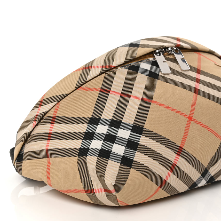 Burberry Canvas Check Belt Bag Black Sand Sand Image 7