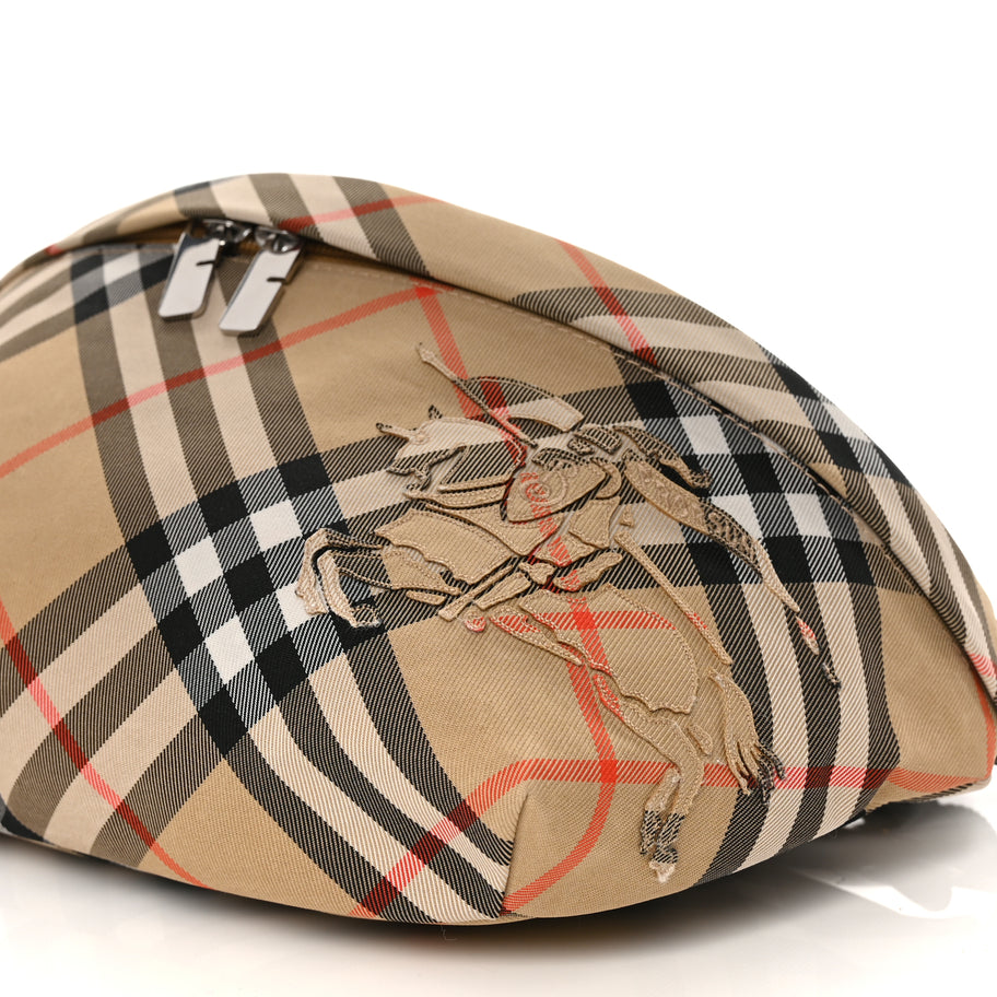 Burberry Canvas Check Belt Bag Black Sand Sand Image 8