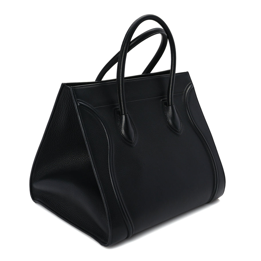 Celine Supple Calfskin Medium Phantom Luggage  Black Image 2