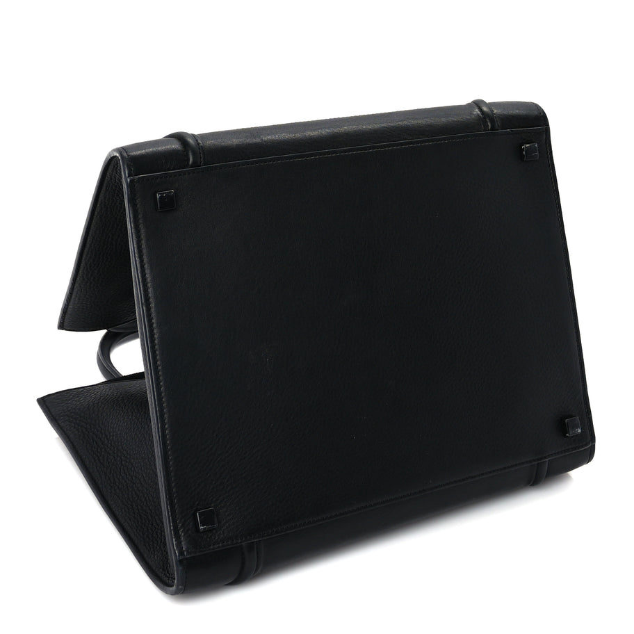Celine Supple Calfskin Medium Phantom Luggage  Black Image 3