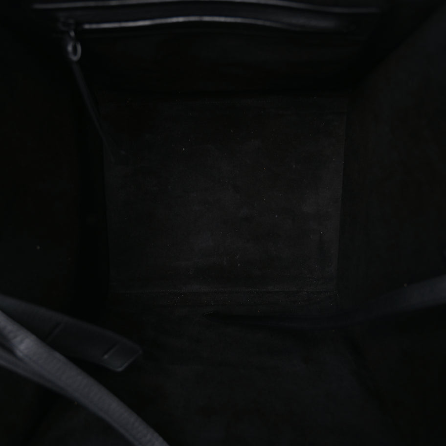 Celine Supple Calfskin Medium Phantom Luggage  Black Image 4