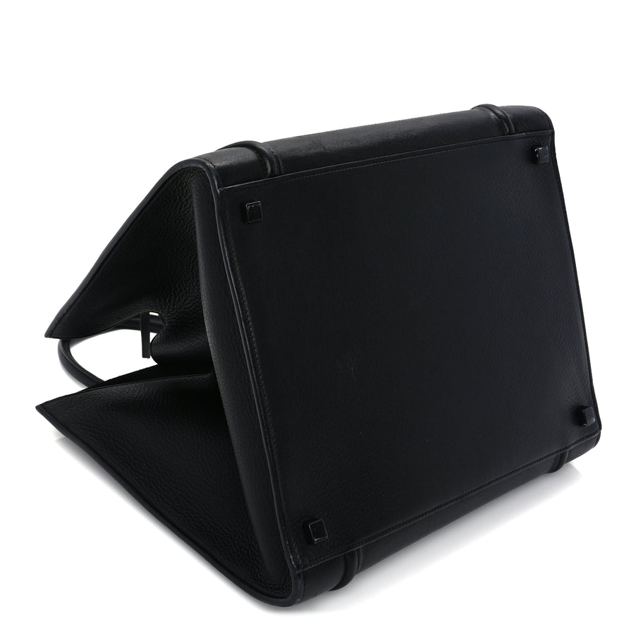 Celine Supple Calfskin Medium Phantom Luggage  Black Image 7