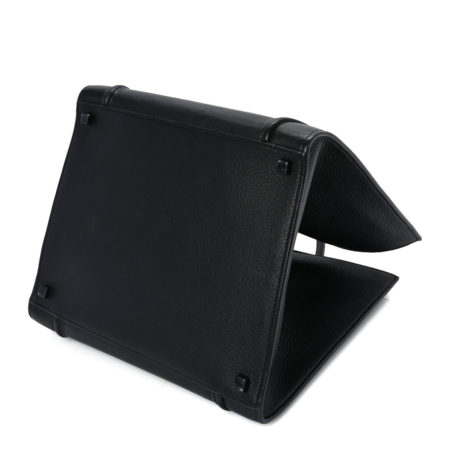 Celine Supple Calfskin Medium Phantom Luggage  Black Image 8