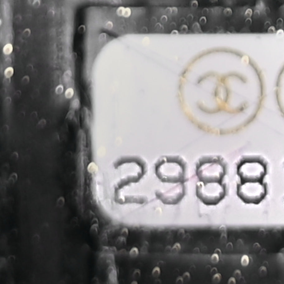 Chanel Calfskin Chain 20s Signature Bowling Bag Black Image 7