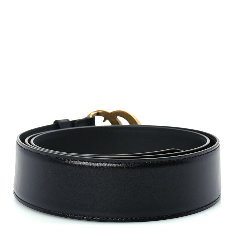 Gucci Plutone Calfskin Geometric Double G 40mm Belt 100 40  Black