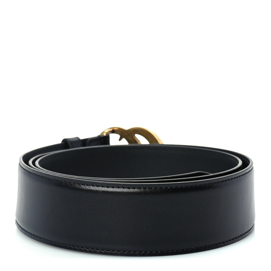 Gucci Plutone Calfskin Geometric Double G 40mm Belt 100 40  Black Image 2