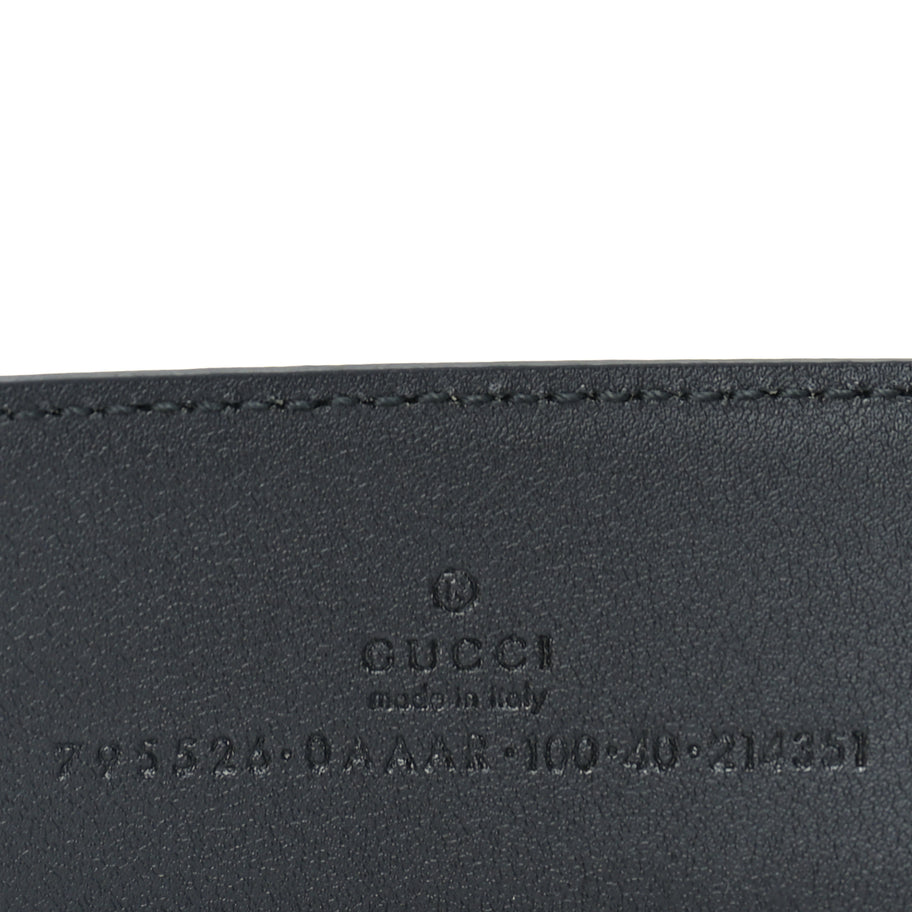 Gucci Plutone Calfskin Geometric Double G 40mm Belt 100 40  Black Image 5