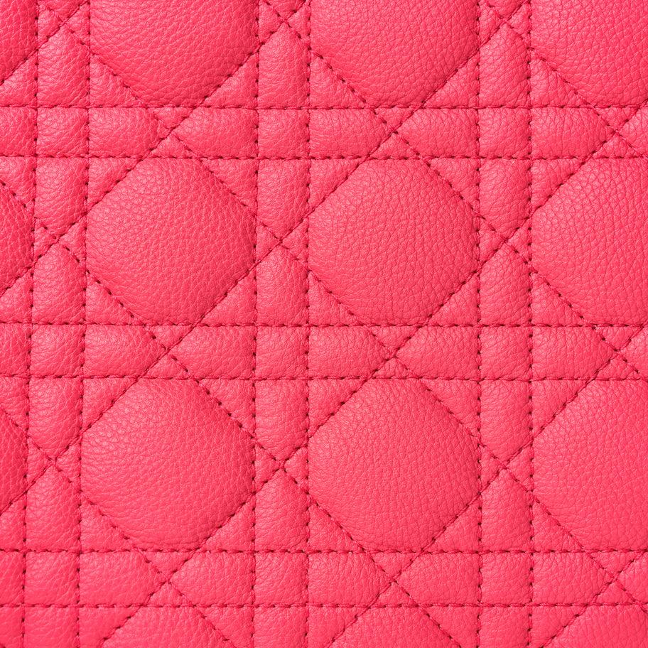 Christian Dior Supple Calfskin Cannage Large Caro Daily Pouch Pink Image 5