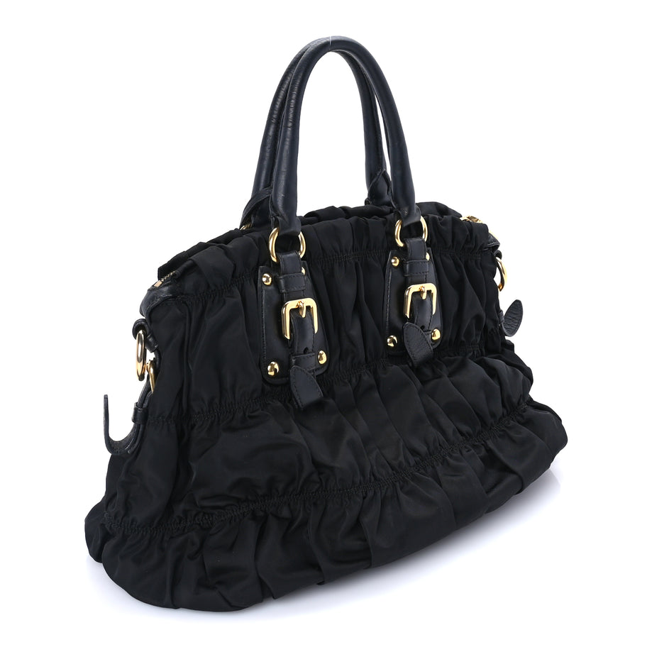 Prada Tessuto Nylon Gaufre Tote Black Image 2