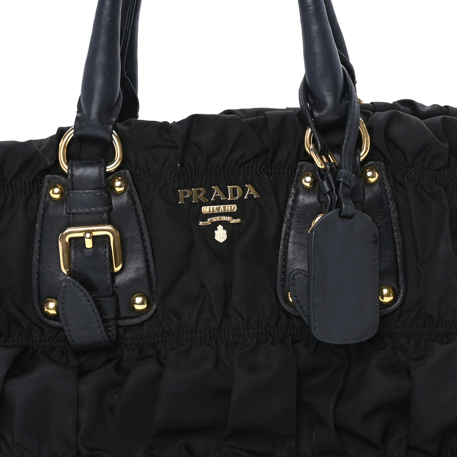 Prada Tessuto Nylon Gaufre Tote Black Image 6
