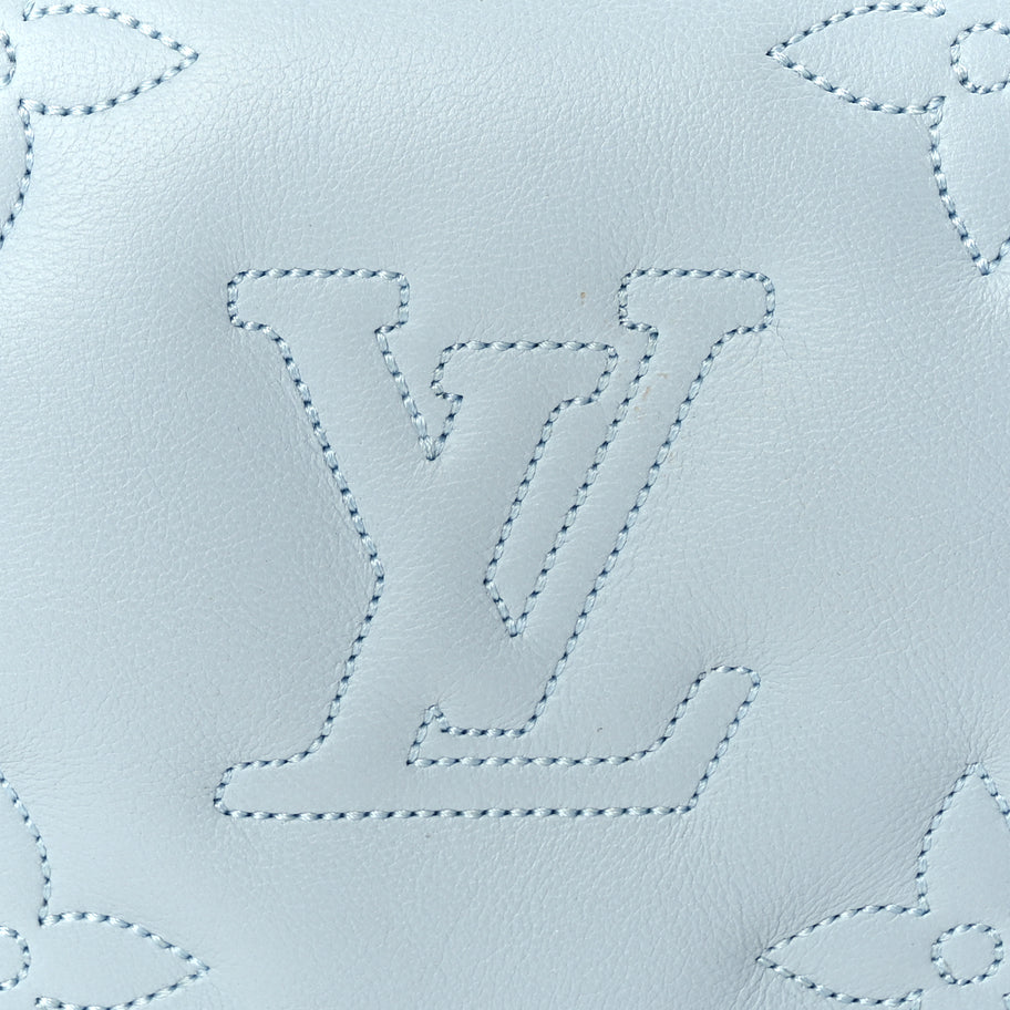 Louis Vuitton Calfskin Bubblegram Wallet On Strap Ice Blue Image 6