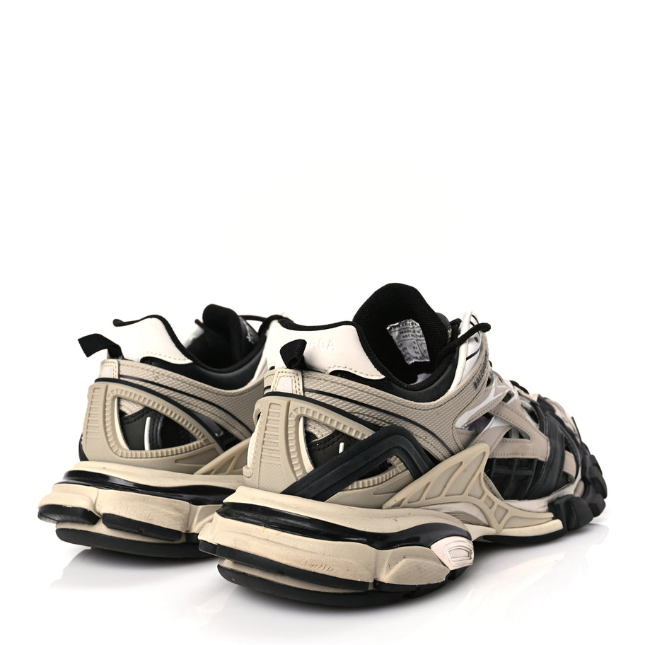 Balenciaga Rubber Mesh Bi-Color Mens Track.2 Open Sneakers 43 Beige Black Image 4