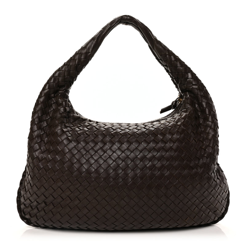  Bottega Veneta Nappa Intrecciato Medium Veneta Hobo Ebano
