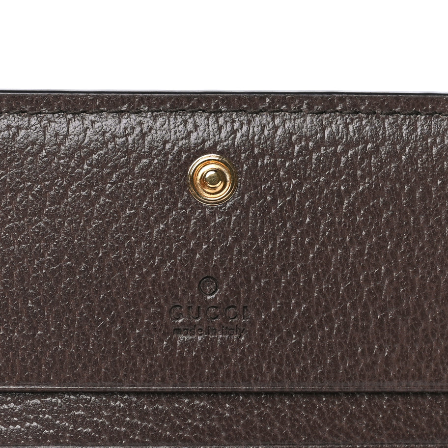 Gucci GG Supreme Monogram Web Ophidia Card Case Beige New Acero Image 5