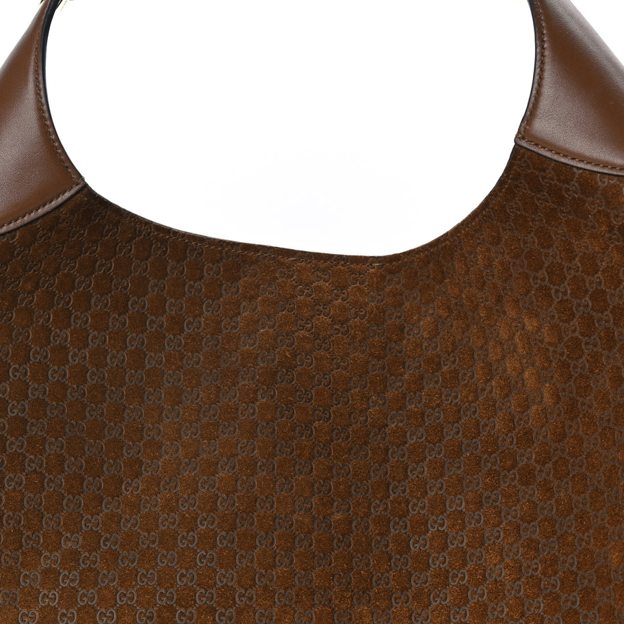 Gucci GG Suede B Large Shoulder Bag Brown Image 6