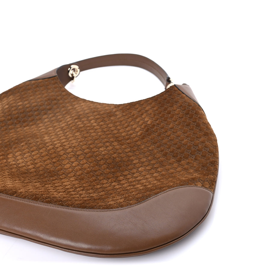 Gucci GG Suede B Large Shoulder Bag Brown Image 8