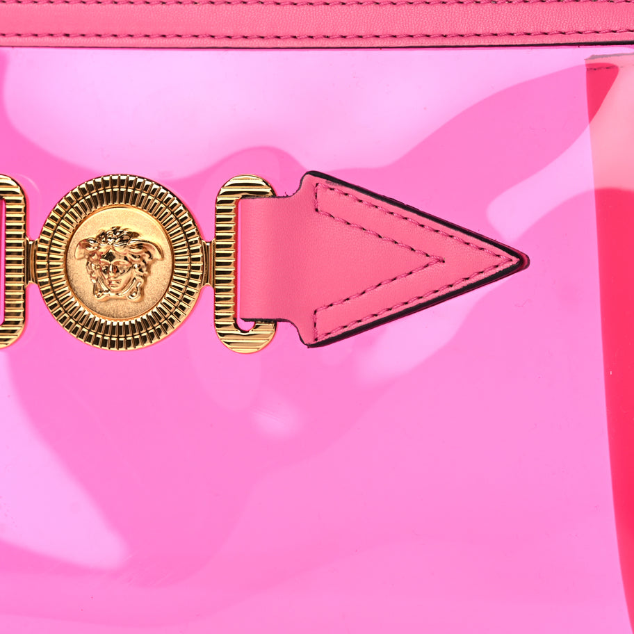 Versace PVC Medusa Clutch Fuschia Image 7