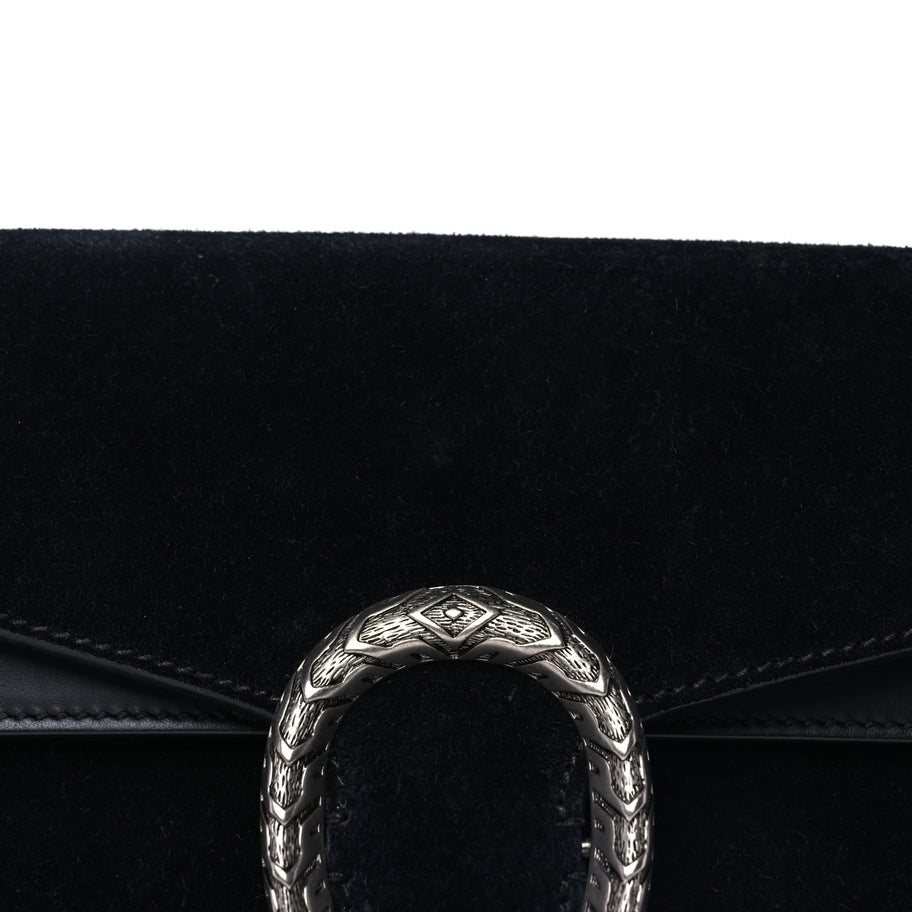 Gucci Suede Small Dionysus Shoulder Bag Black Image 6