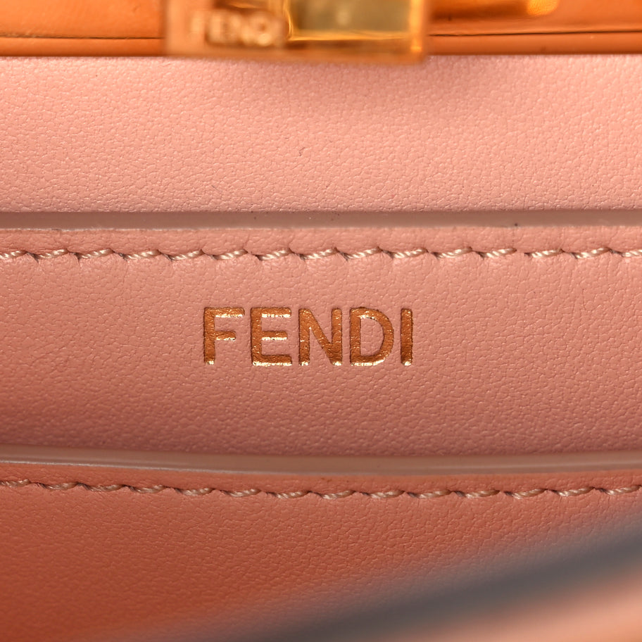 Fendi Shiny Nappa Petite Peekaboo I SEE U Satchel Baby Pink Image 5