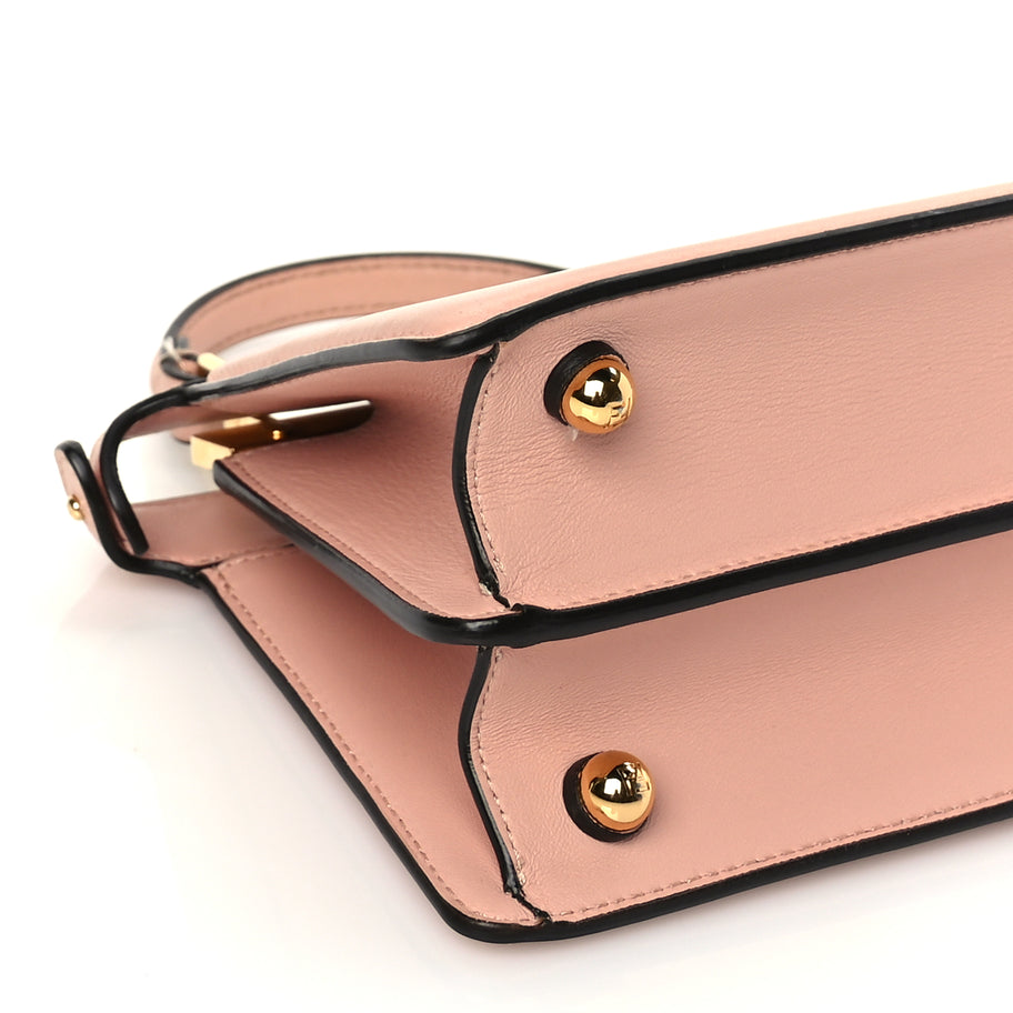 Fendi Shiny Nappa Petite Peekaboo I SEE U Satchel Baby Pink Image 7