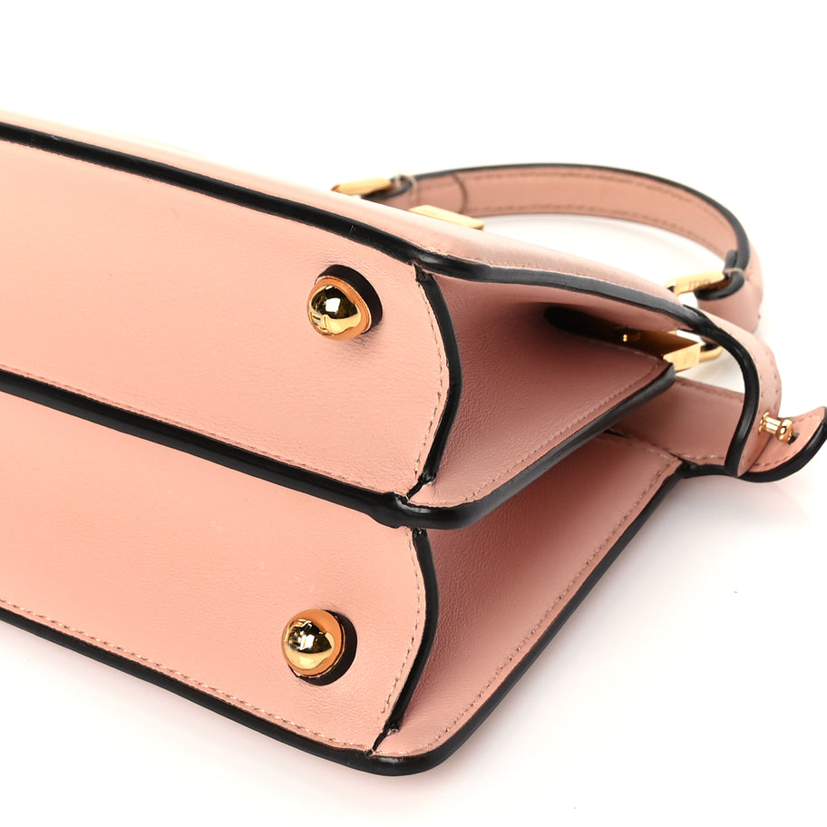 Fendi Shiny Nappa Petite Peekaboo I SEE U Satchel Baby Pink Image 8