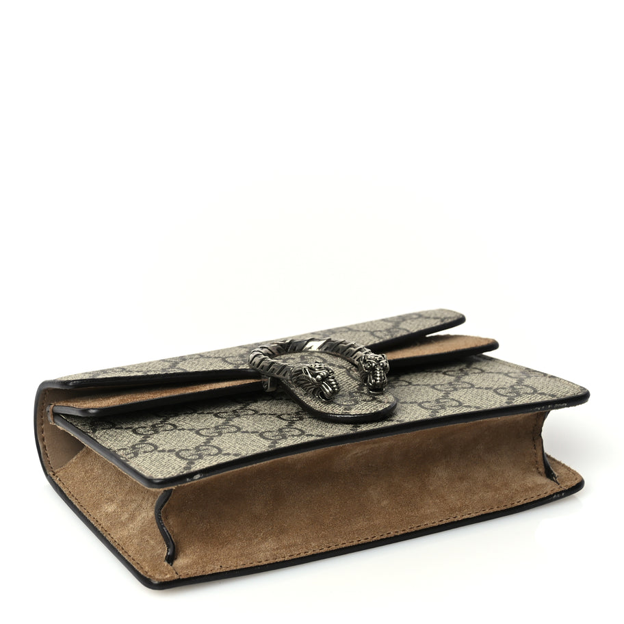 Gucci GG Supreme Monogram Super Mini Dionysus Shoulder Bag Taupe Image 3