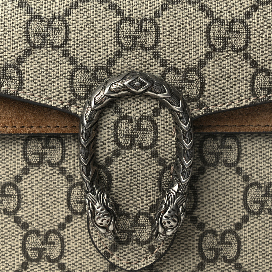 Gucci GG Supreme Monogram Super Mini Dionysus Shoulder Bag Taupe Image 6