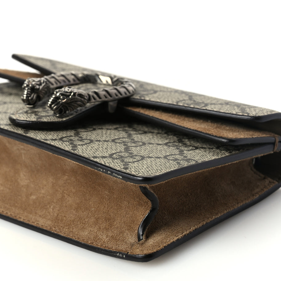 Gucci GG Supreme Monogram Super Mini Dionysus Shoulder Bag Taupe Image 8