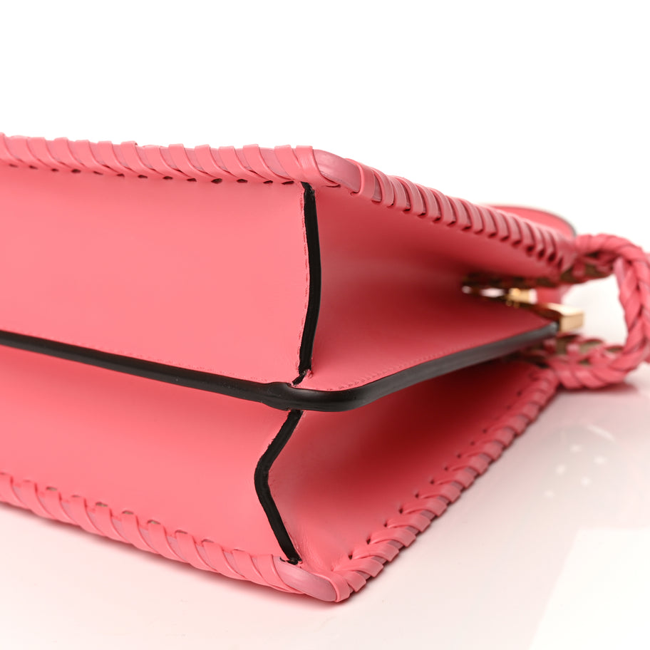 Fendi Vitello King Shiny Nappa Intreccio Small Peekaboo I SEE U Satchel Pink Dalia Pink Dalia Image 9