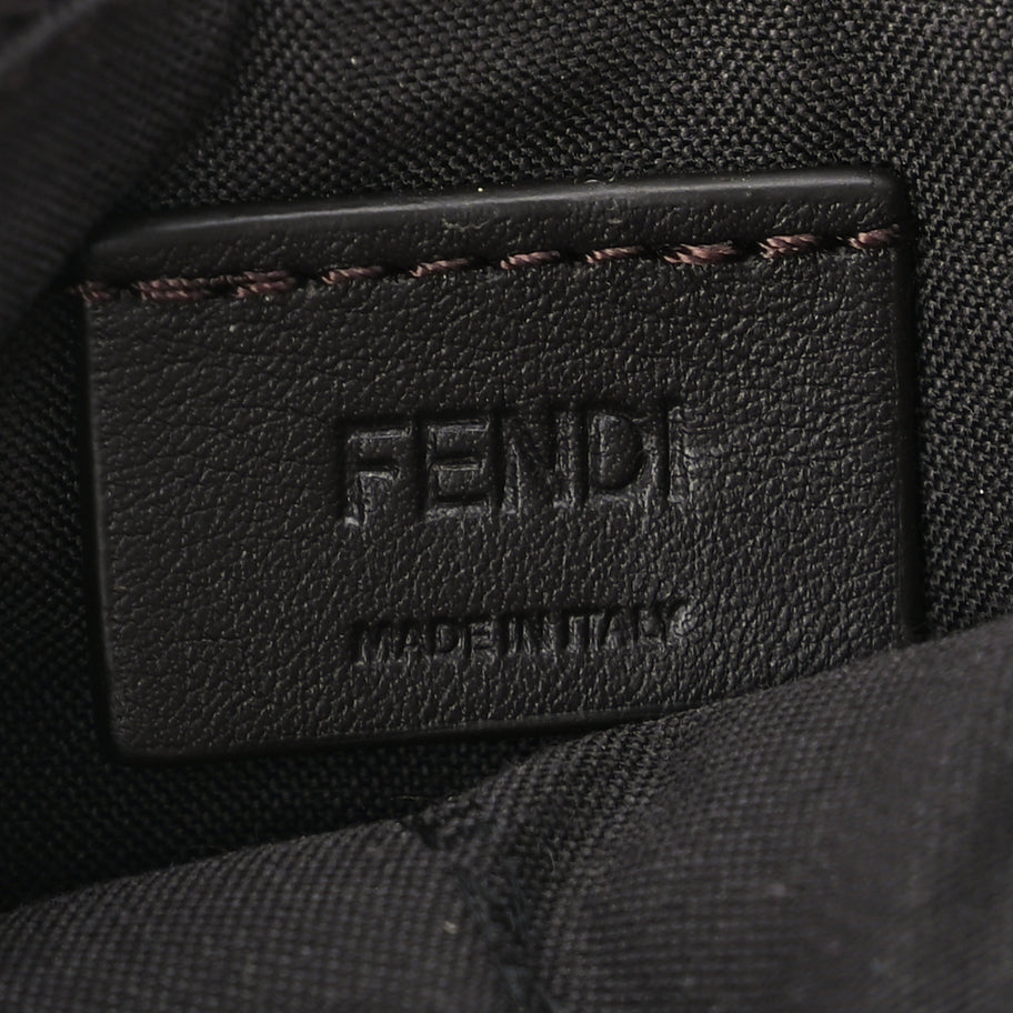 Fendi Fabric Jacquard Mini Flat Pouch  Tobacco Brown Real Ebony Image 5