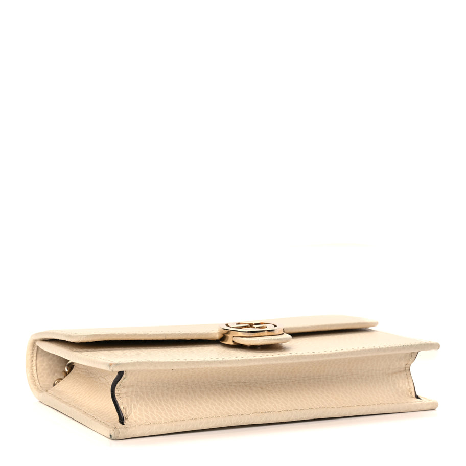 Gucci Dollar Calfskin Interlocking G Chain Wallet Ivoire Image 3