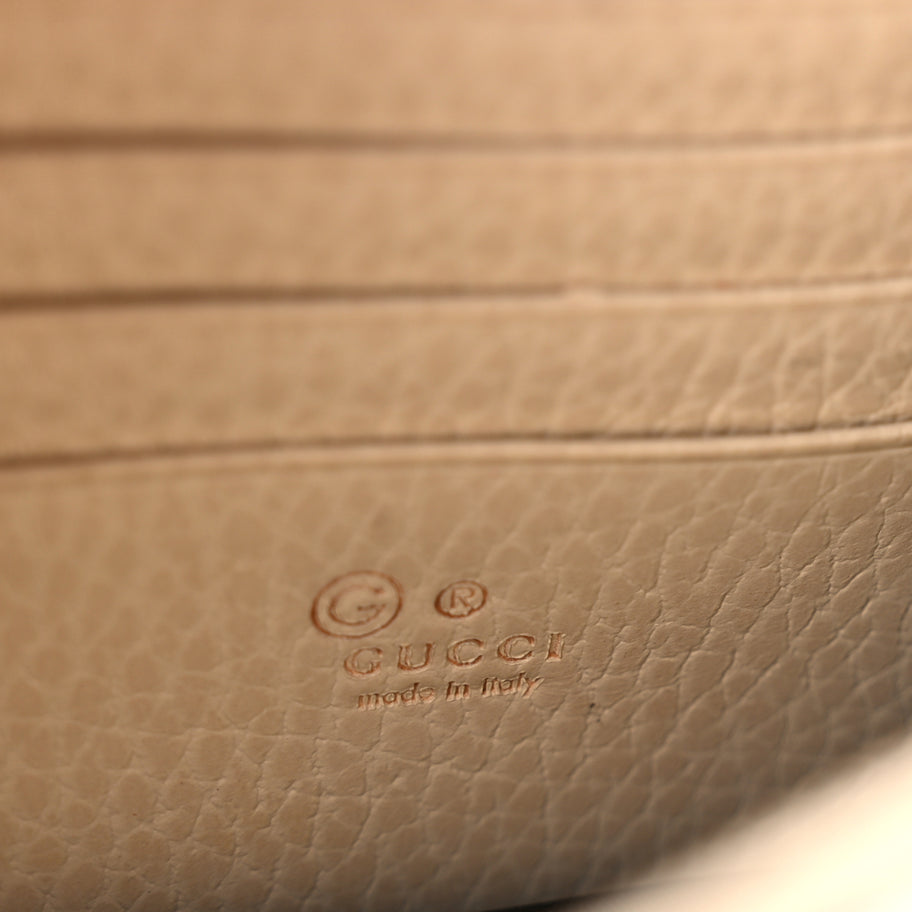 Gucci Dollar Calfskin Interlocking G Chain Wallet Ivoire Image 8